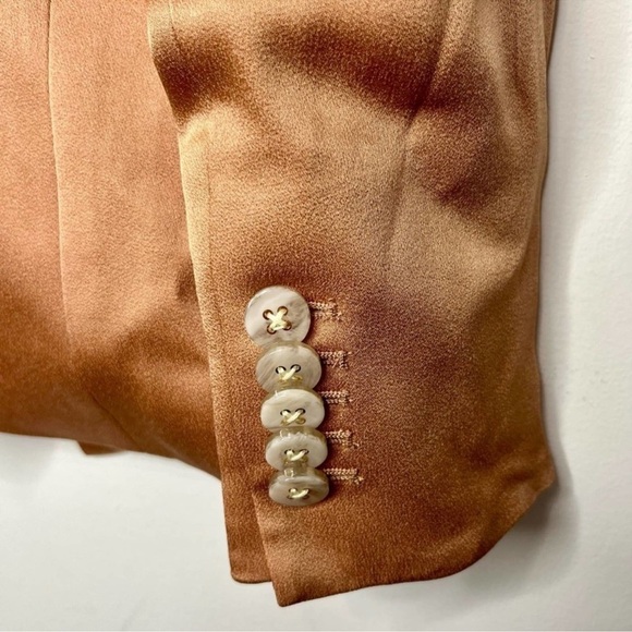 Veronica beard camel satin blazer - Picture 7 of 12